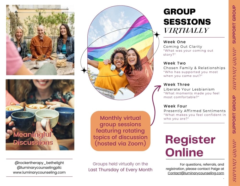 Simple Vacation Desert Trifold Brochure - Content/Groups