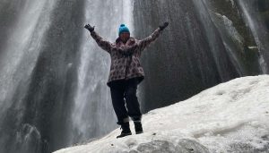 Jennifer Buffalow in ice cave