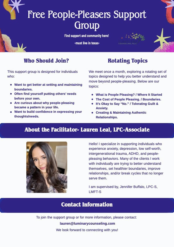 People Pleasers Support Group (9)